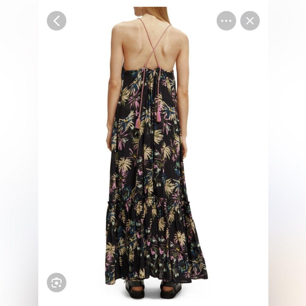Scotch & Soda park in bloom Maxi Dress Black size 38 M summer dress women's New - Picture 4 of 13